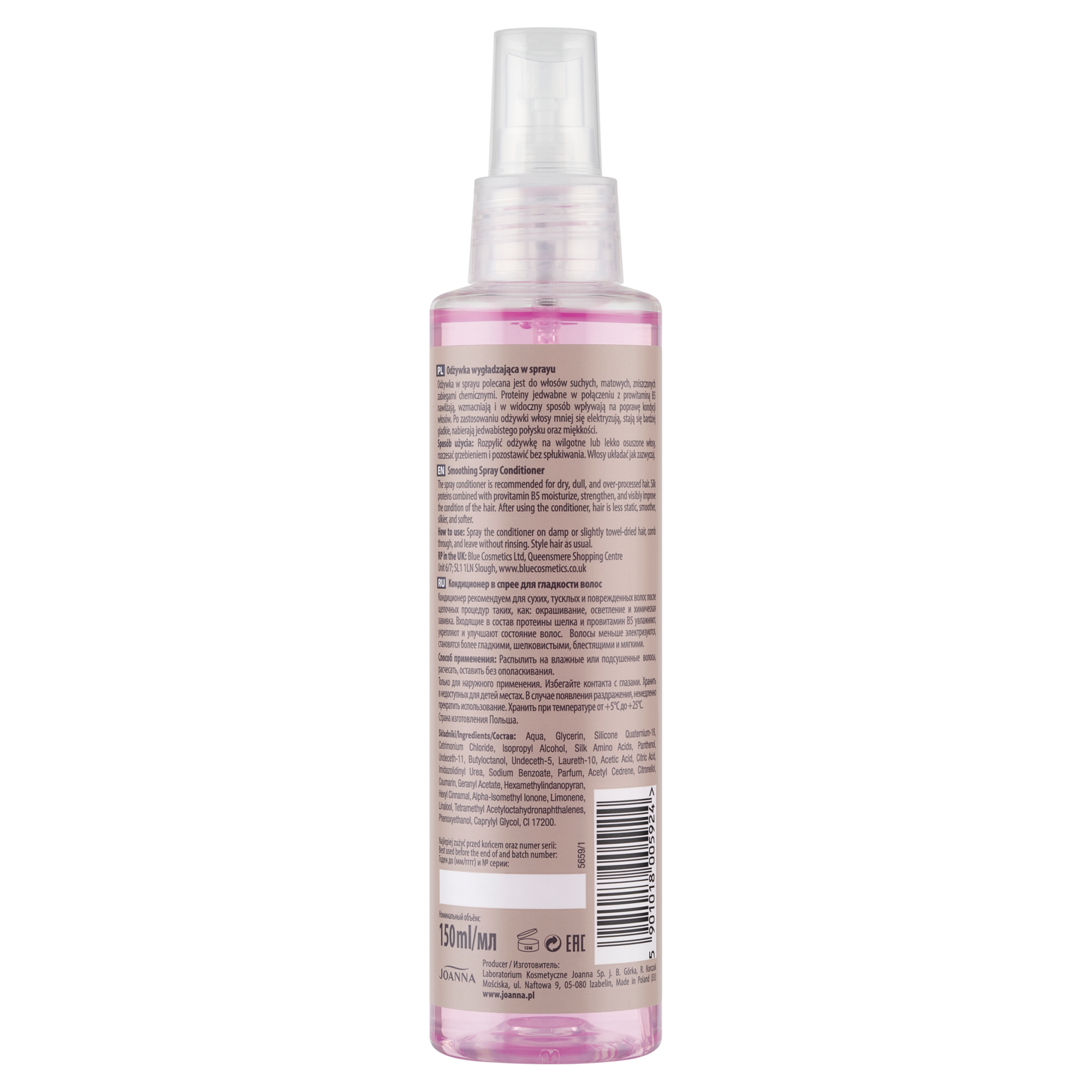 Joanna Jedwab Odżywka wygładzająca w sprayu, 150 ml 