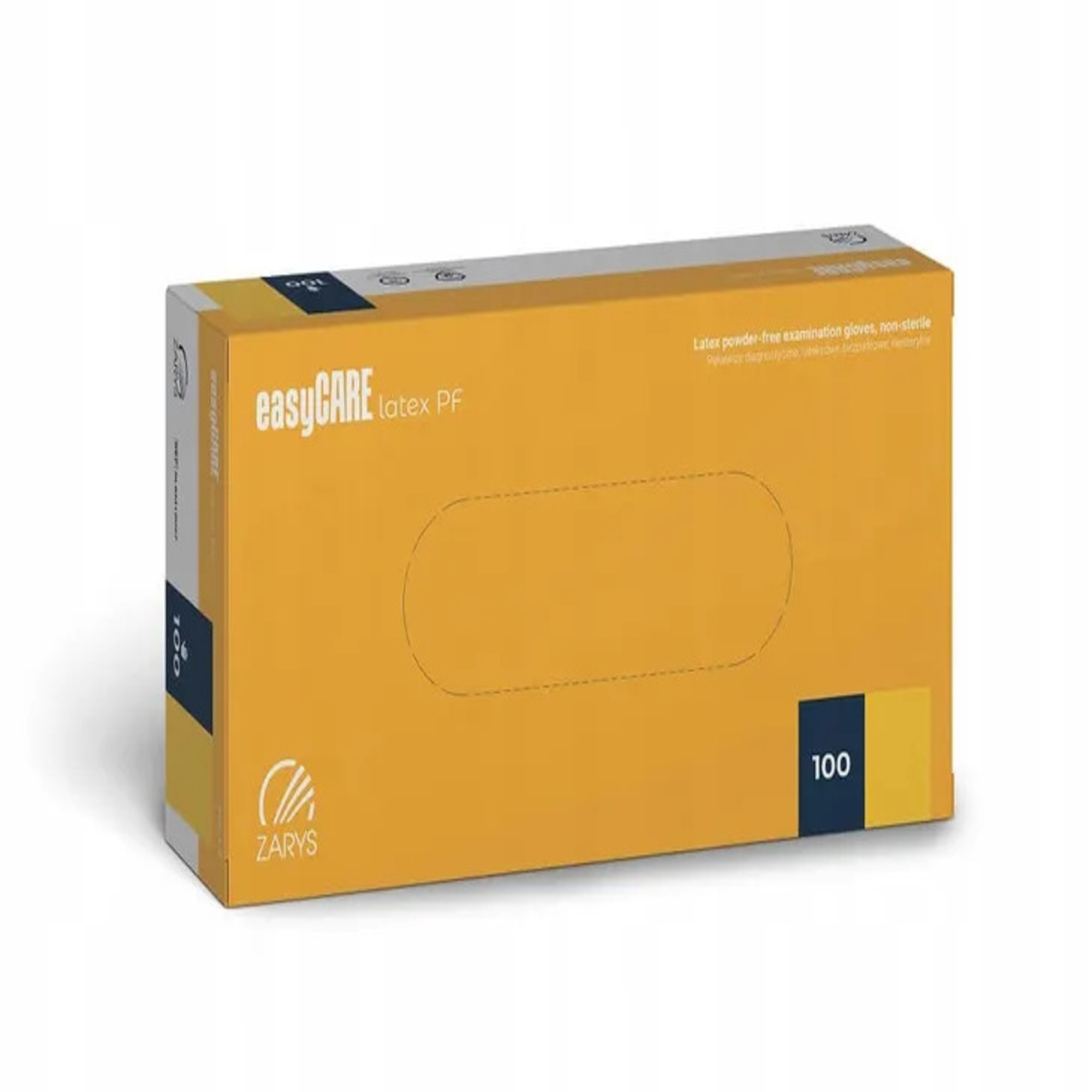 Rękawice easyCARE, lateksowe bezpudrowe niesterylne M, 100 szt zdjęcie