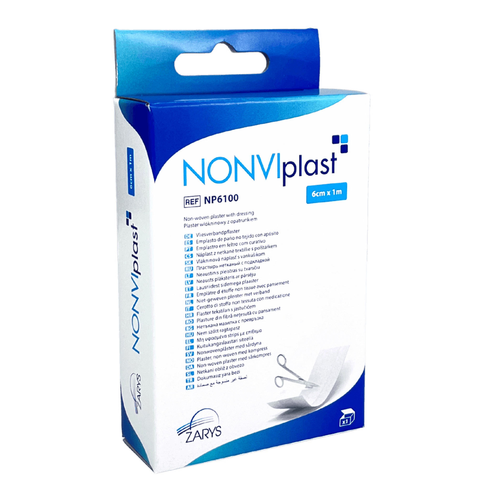 Nonviplast, plaster włókninowy z opatrunkiem, 6 cmx1 m, 1 szt zdjęcie