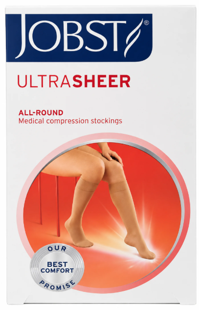 Jobst UltraSheer podkolanówki CCL1 naturalne rozmiar I 1 para zdjęcie