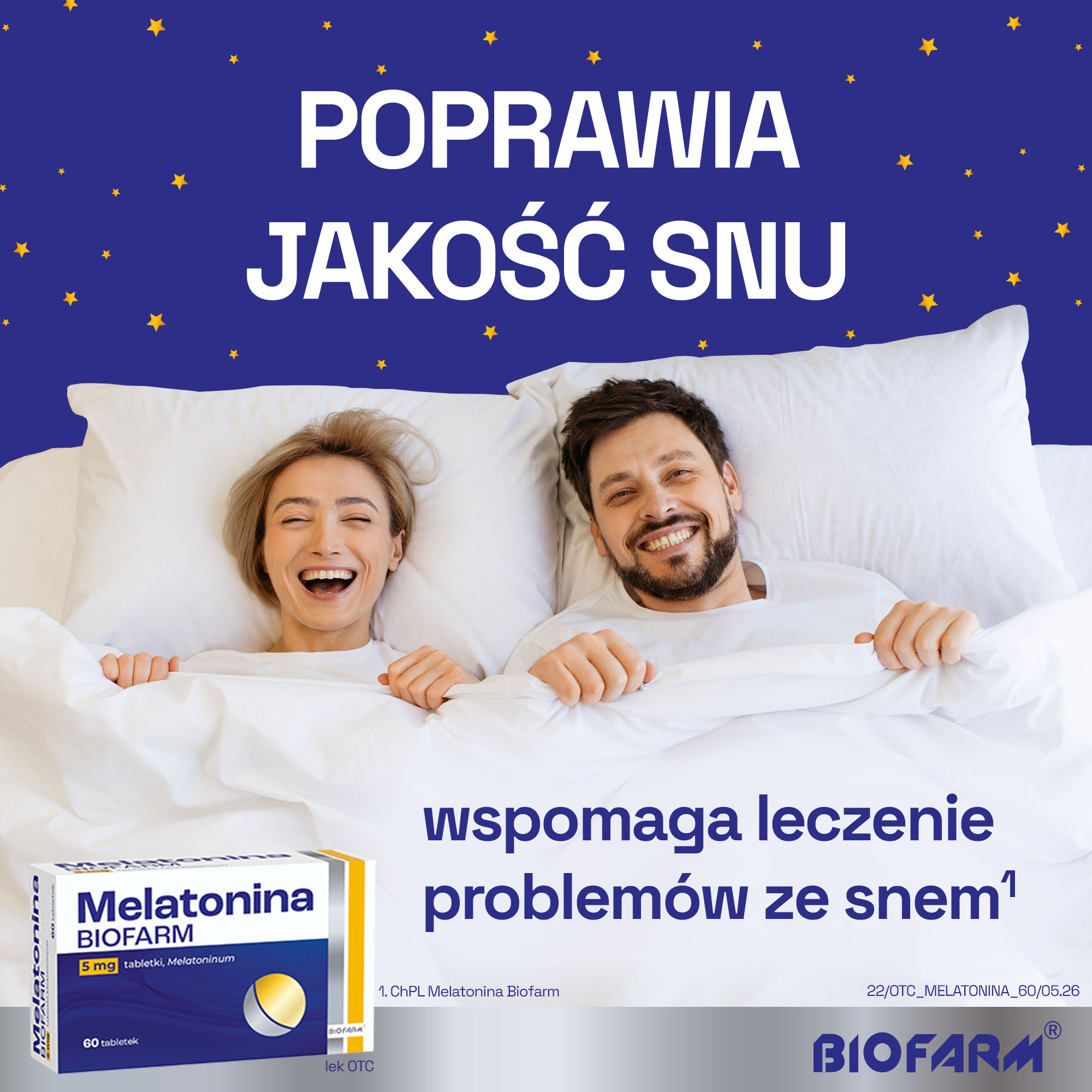 Melatonina Biofarm, 5 mg, tabletki, 60 sztuk