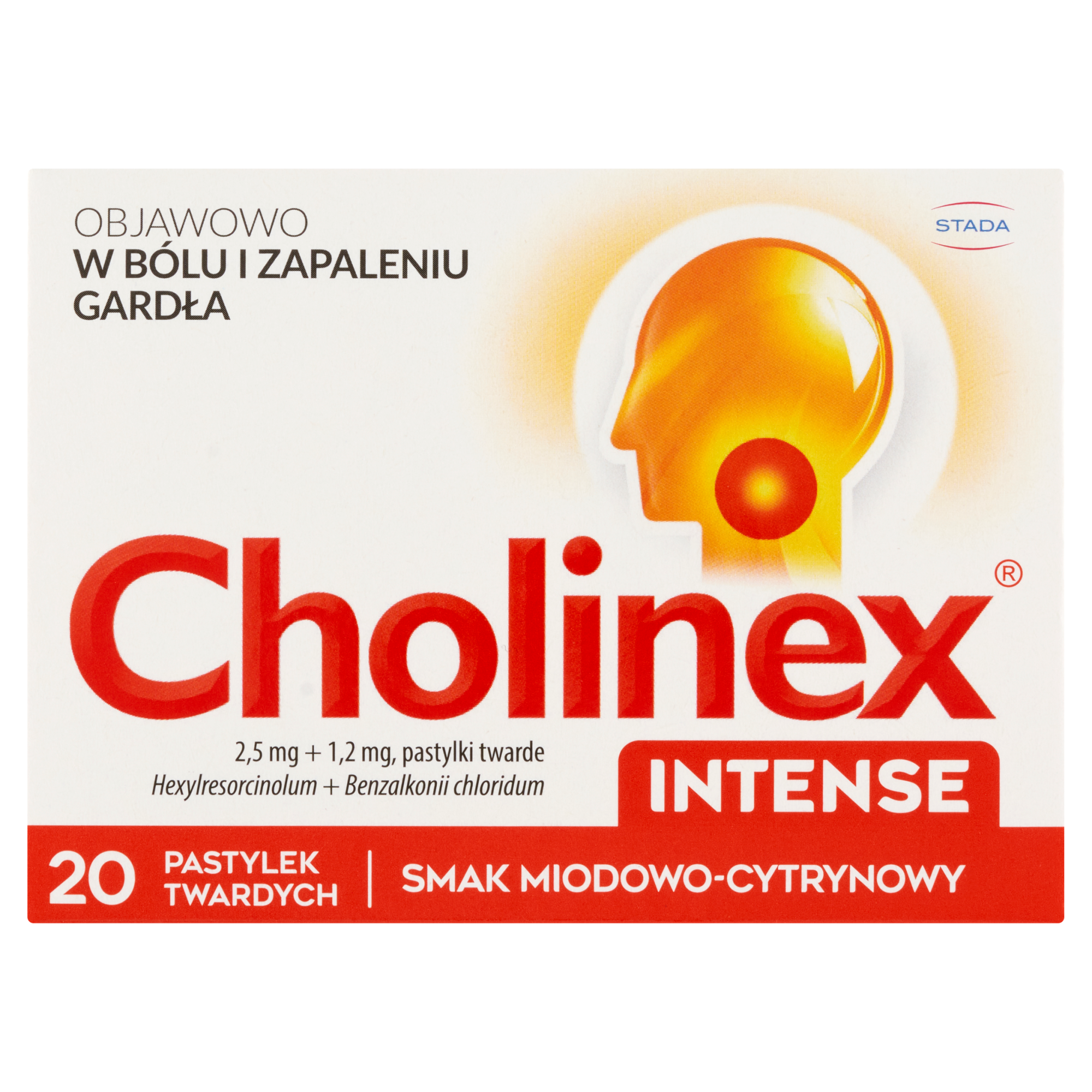 CHOLINEX INTENSE Honey & Lemon - 20 past. do ssania zdjęcie
