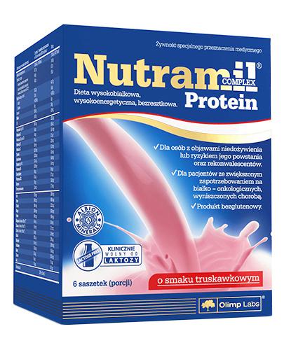 Nutramil Complex Protein preparat odżywczy o smaku truskawkowym 6 saszetek zdjęcie