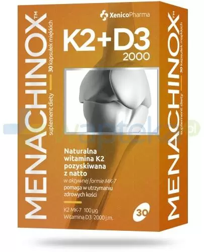 Menachinox K2 + D3 2000 witamina K2 30 kapsułek Xenico zdjęcie