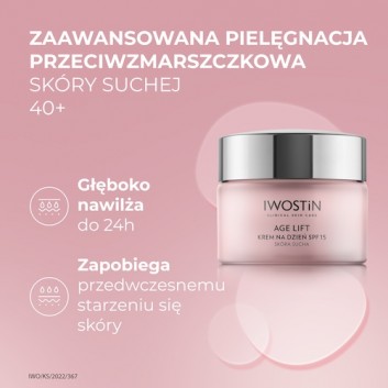 Iwostin Age Lift Krem na dzień dla skóry suchej 40+, 50 ml, cena, opinie, skład
