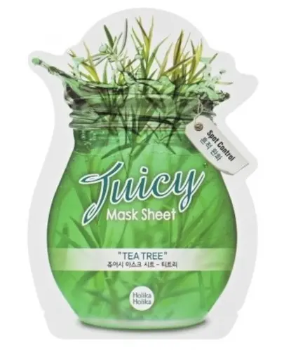 Holika Holika Juicy Mask Tea Tree maseczka na bawełnianej płachcie 20 ml zdjęcie