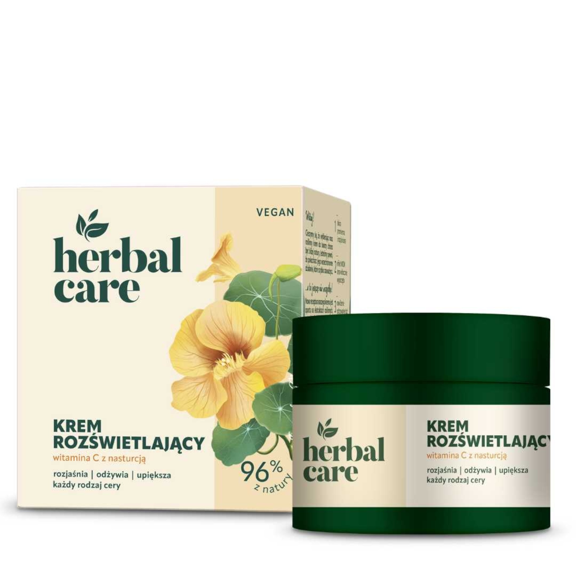Herbal Care Rozświetlający krem witamina C z nasturcją, 50 ml zdjęcie