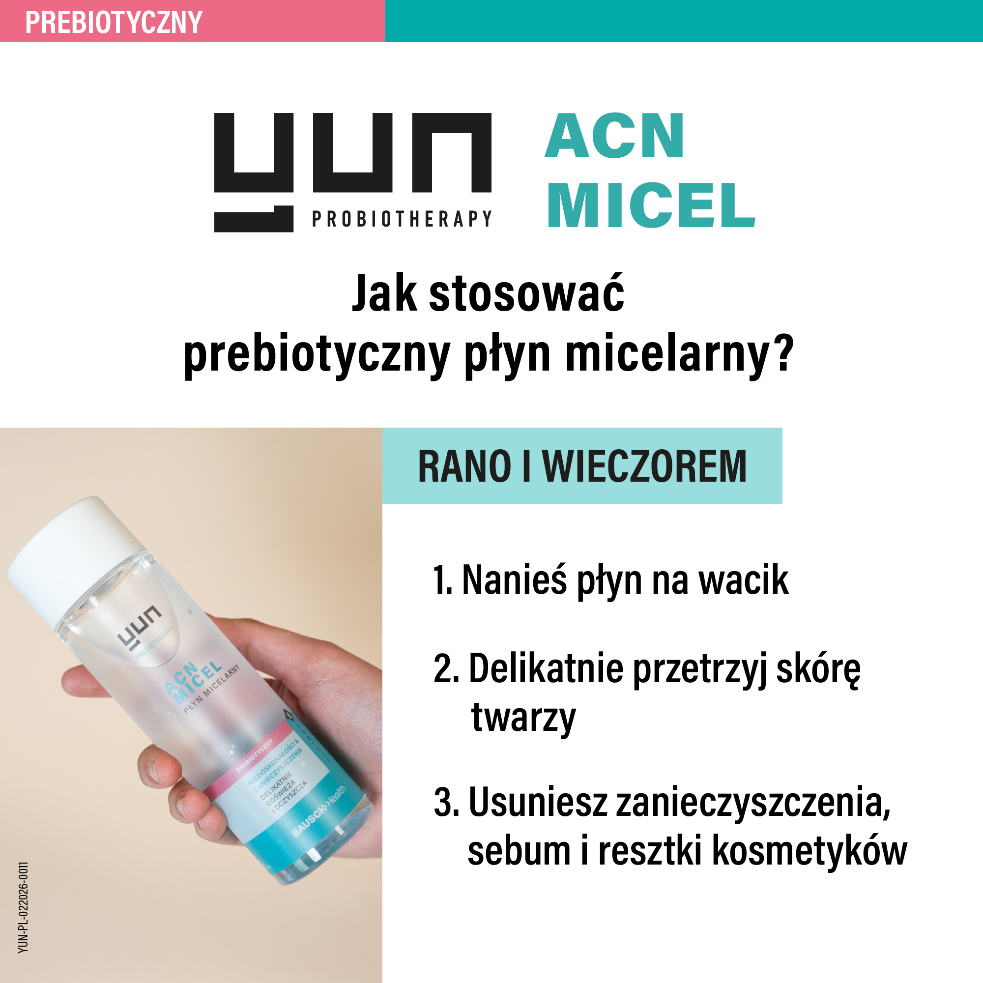 Yun Acn Micel prebiotyczny płyn micelarny, 200 ml