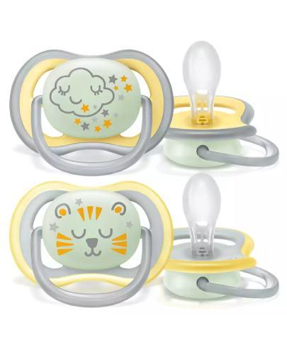 Avent Ultra Air Night SCF376/01 Smoczek uspokajający 18 m+, 2 sztuki zdjęcie