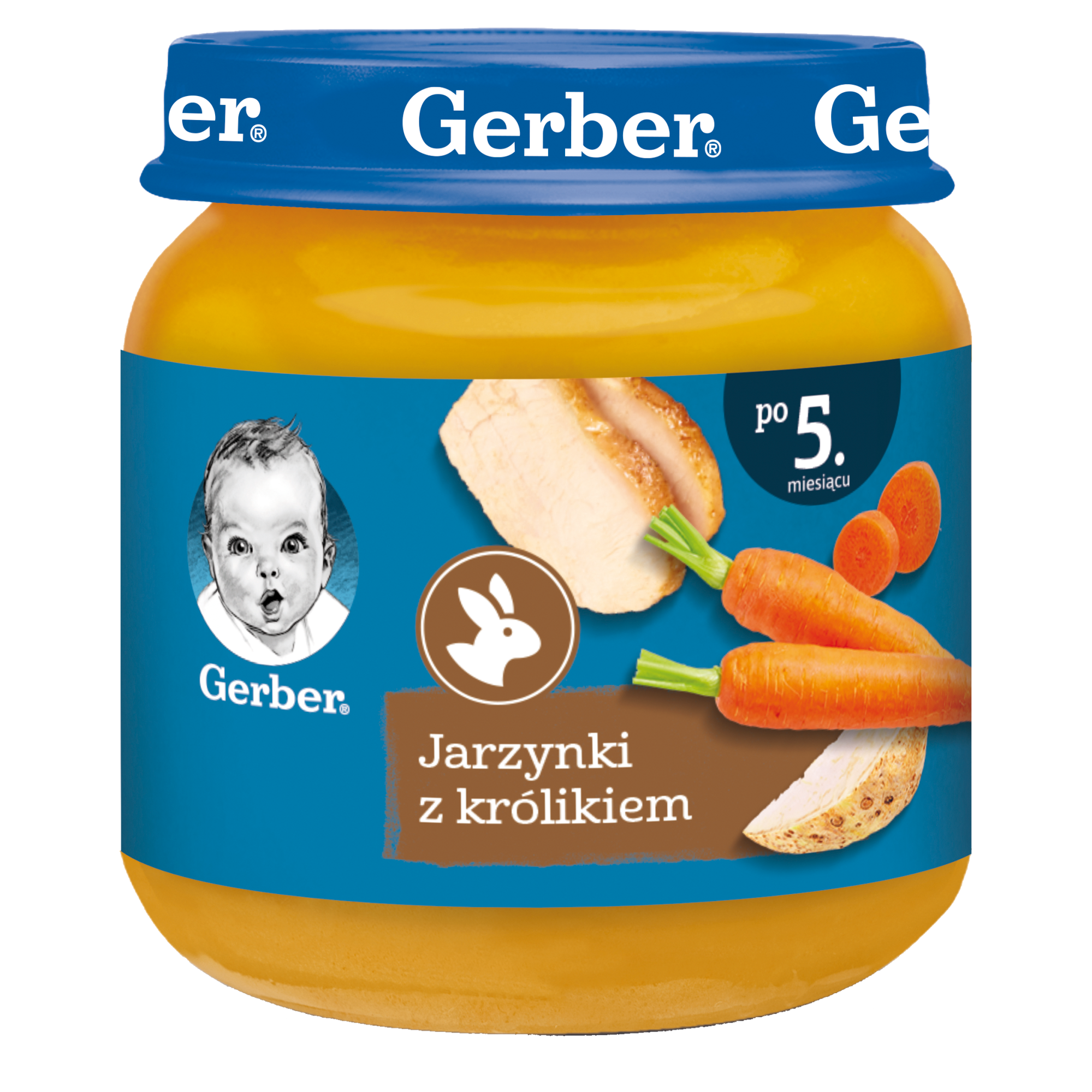 GERBER Obiadek delikatne jarzynki z królikiem po 5 miesiącu - 125 g zdjęcie