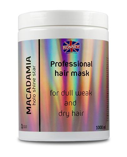 Ronney HoLo Shine Star Macadamia Mask Maska wzmacniająca do włosów suchych i osłabionych, 1000 ml zdjęcie