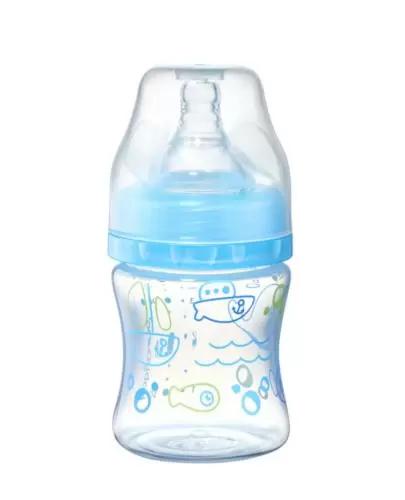 Babyono butelka antykolkowa szerokootworowa niebieska 120 ml [402/03] zdjęcie