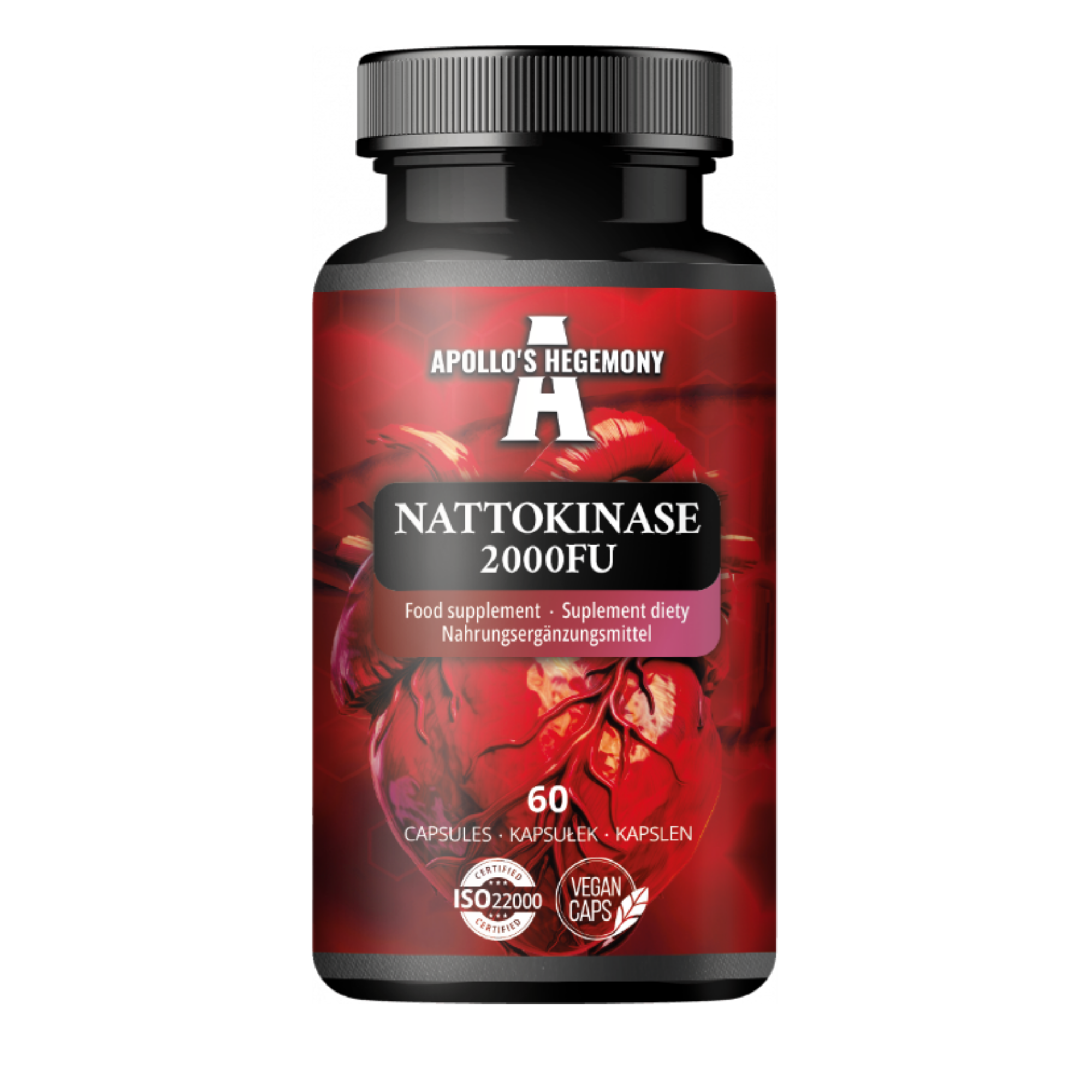 Apollo's Hegemony, Nattokinase 2000FU, kapsułki, 60 sztuk zdjęcie