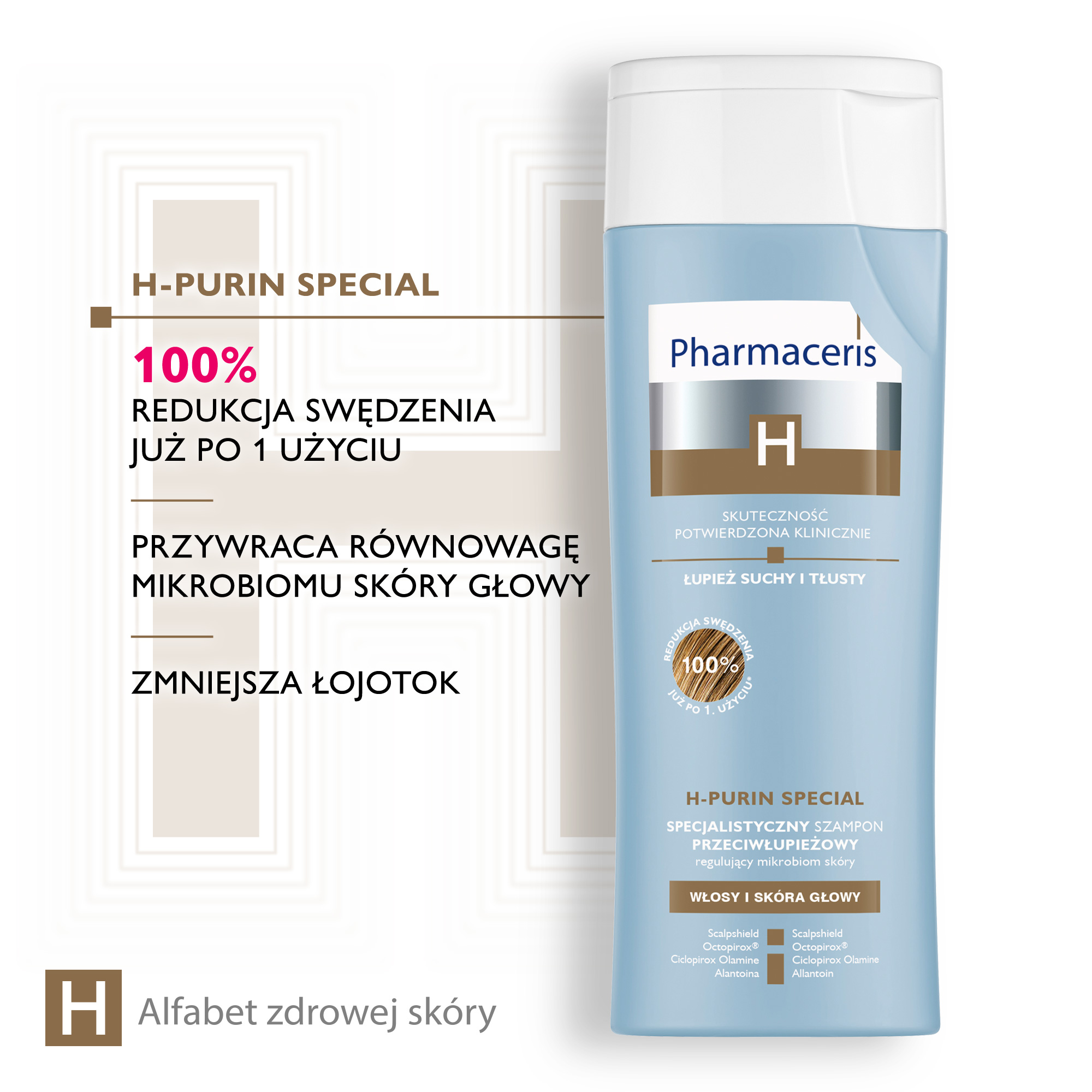 Pharmaceris H Purin Special, szampon przeciwłupieżowy, łupież suchy i tłusty, 250 ml