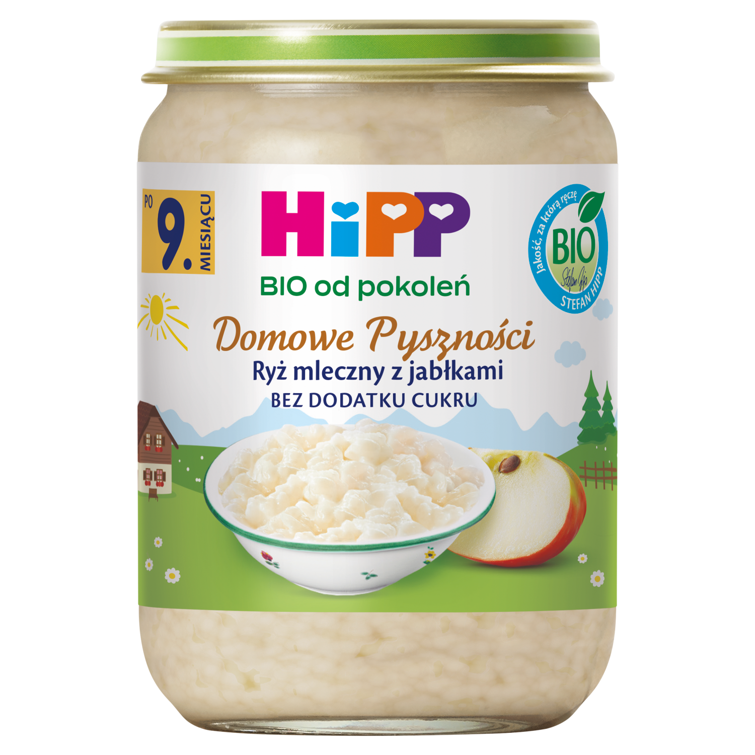 HiPP BIO od pokoleń, Ryż mleczny z jabłkami, po 9. m-cu, 200 g zdjęcie