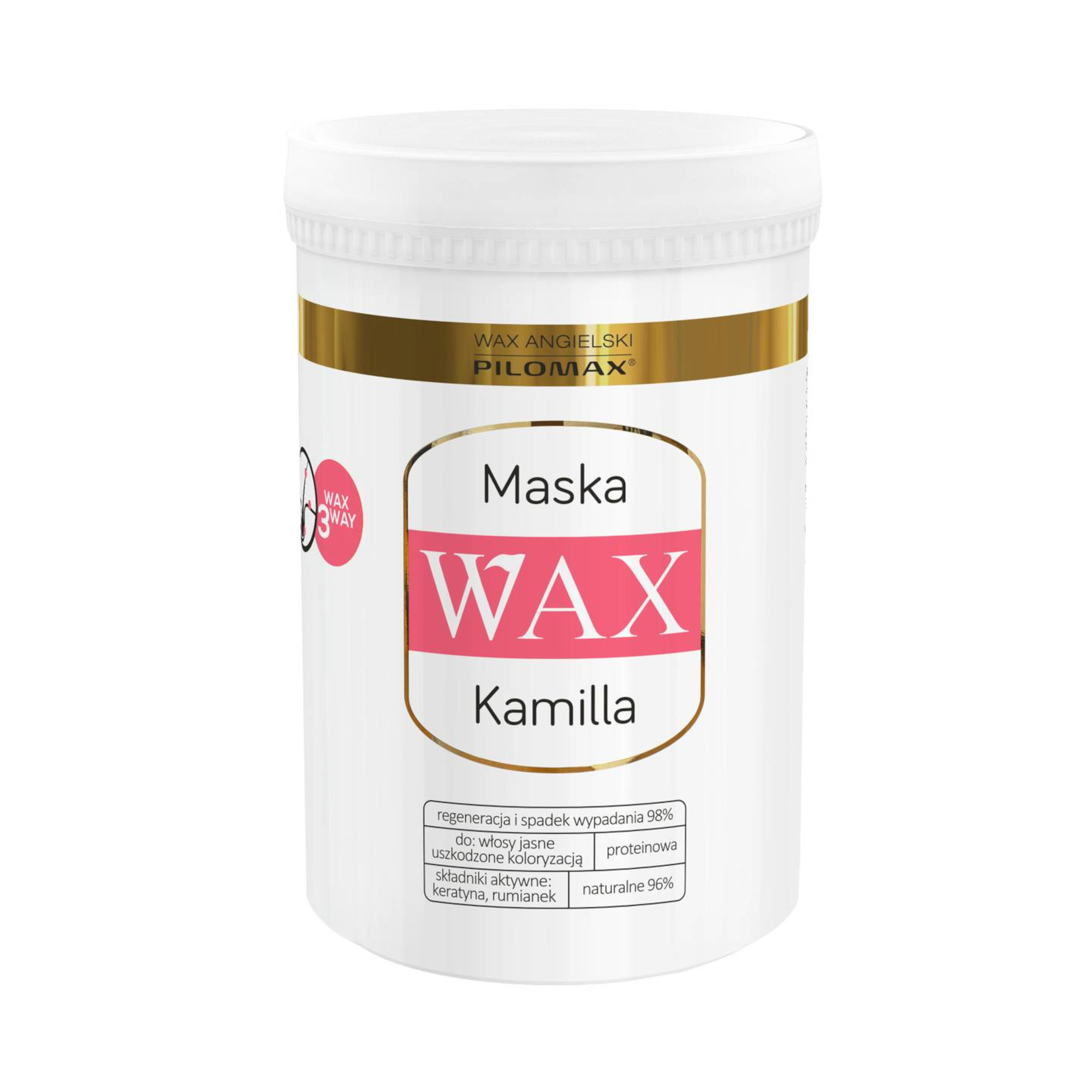 Pilomax WAX ColourCare Kamille maska regenerująca do włosów farbowanych na kolory jasne i do sóry głowy 480 g zdjęcie