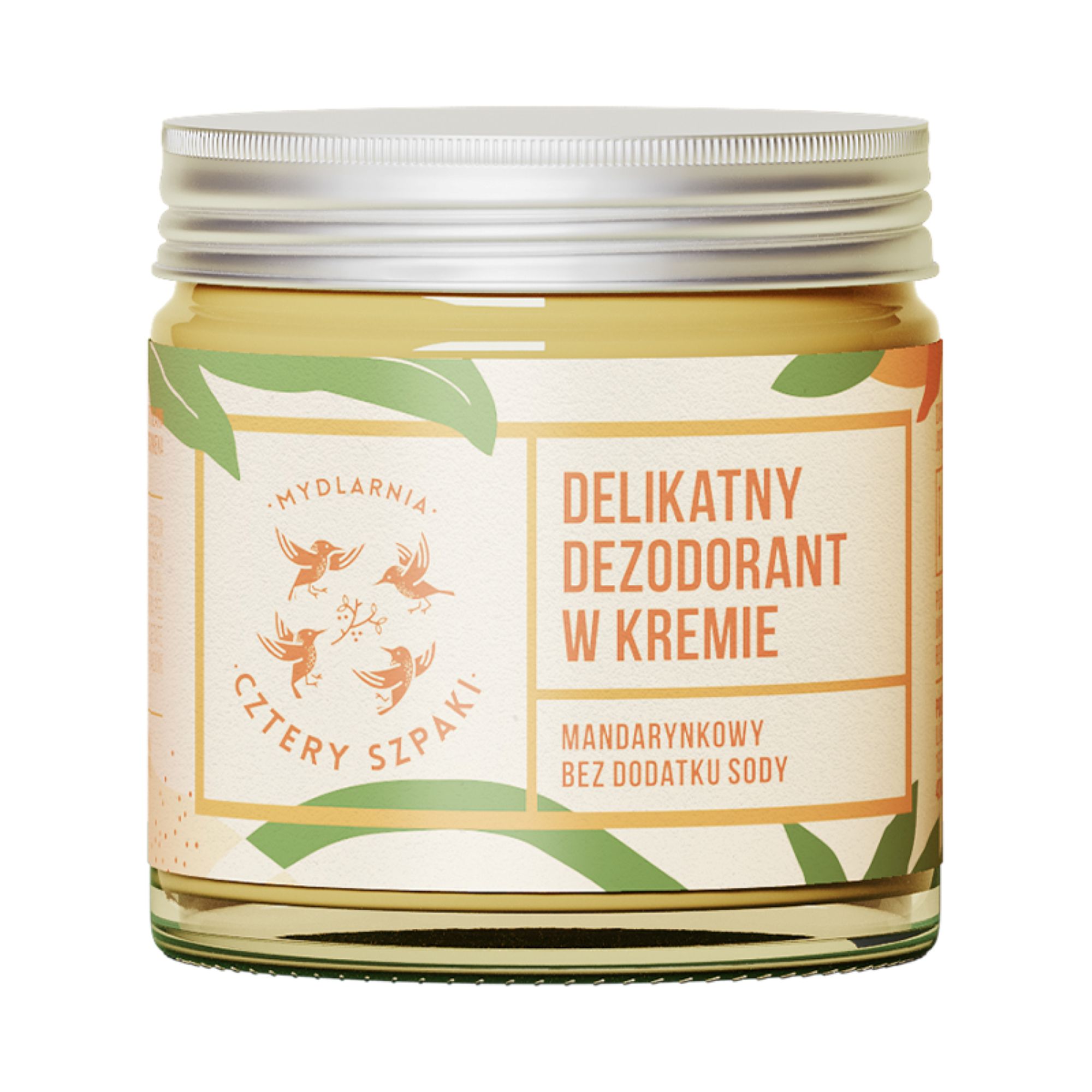Mydlarnia Cztery Szpaki, Delikatny dezodorant w kremie mandarynkowy, 60 ml zdjęcie
