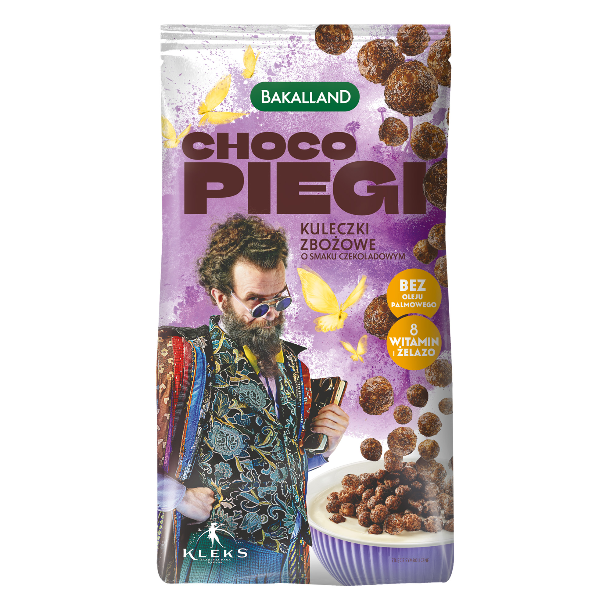 Bakalland KLEKS Choco Piegi Kuleczki zbożowe o smaku czekoladowym, 250 g zdjęcie