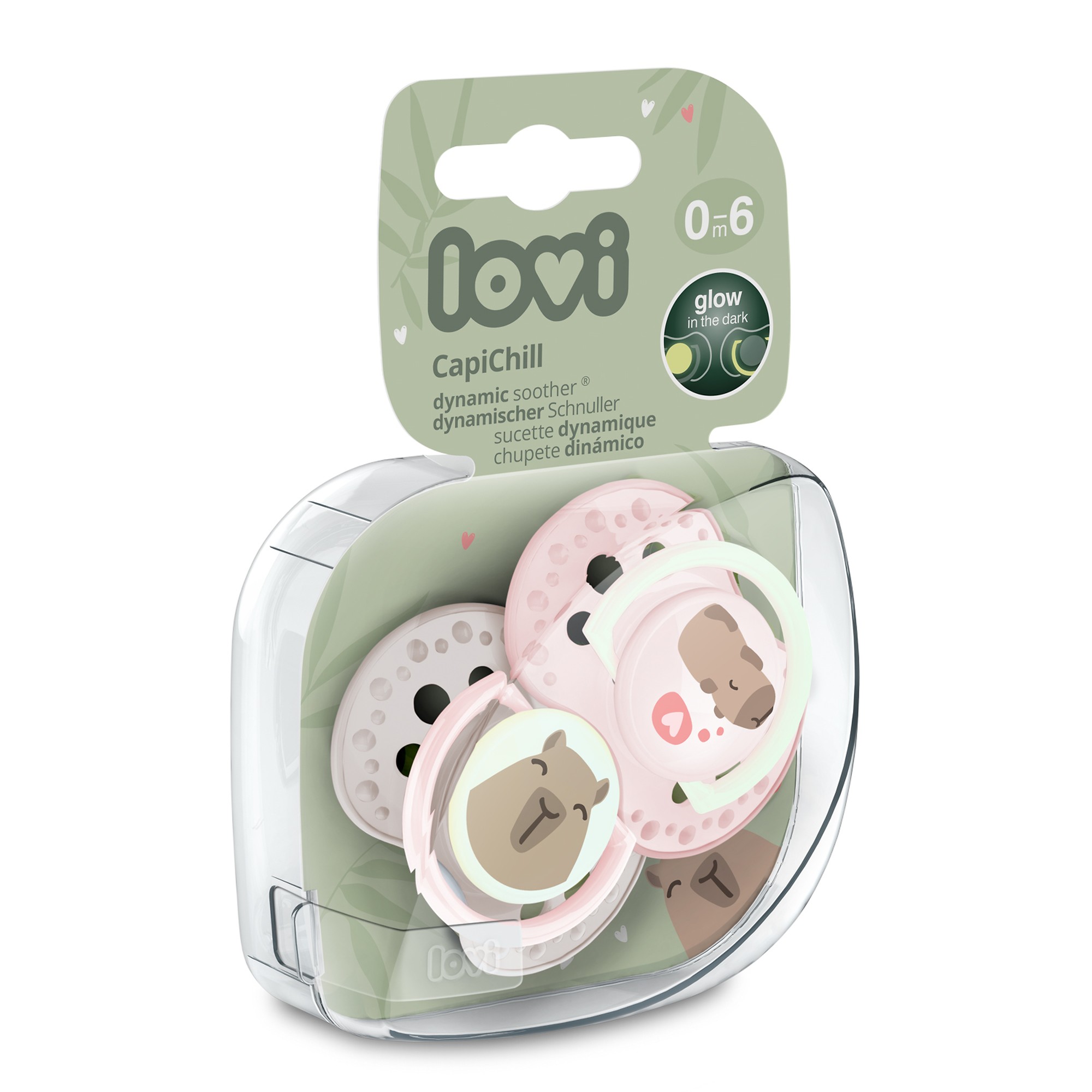 Lovi Smoczek silikonowy dynamiczny 0-6 m CapiChill Girl, 2 sztuki zdjęcie