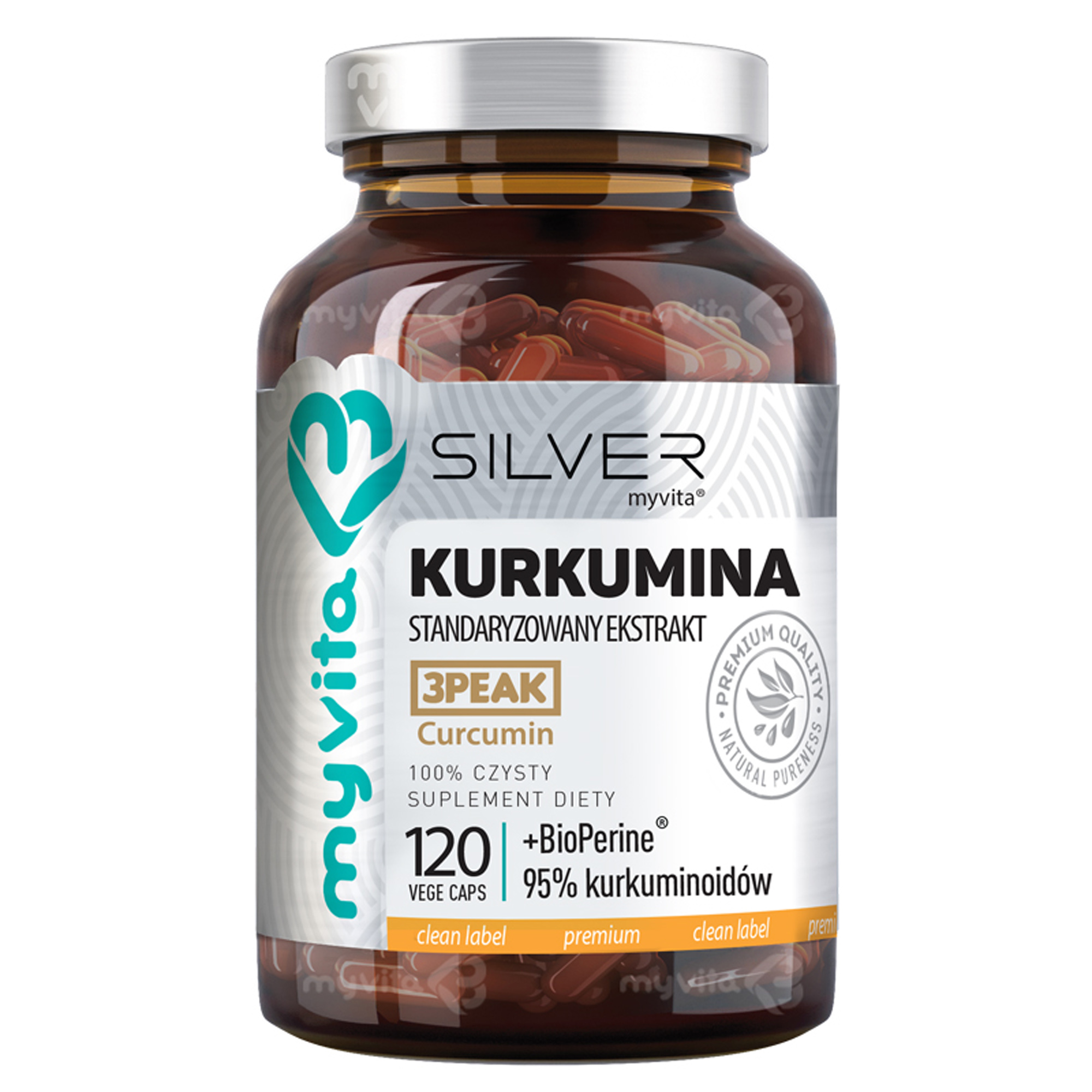 MyVita Silver Kurkumina 95% + BioPerine 120 kapsułek zdjęcie
