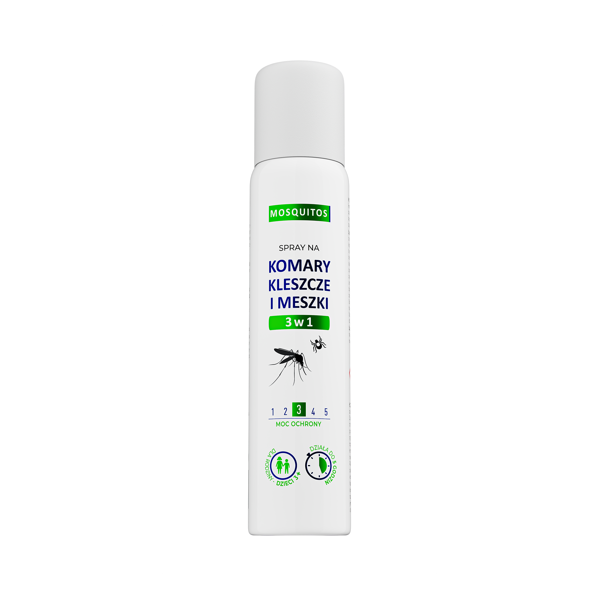 Moskitos Spray na komary, kleszcze i meszki 3w1, 90 ml