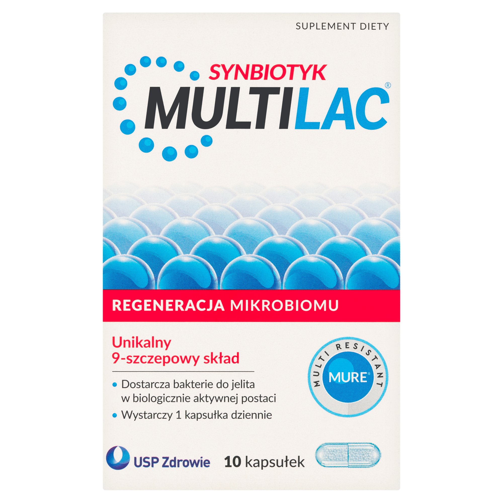 Multilac Synbiotyk probiotyk + prebiotyk 10 kapsułek zdjęcie