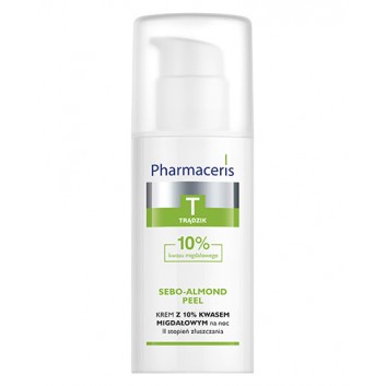 Pharmaceris T Sebo-Almond Peel 10%, krem z 10% kwasem migdałowym, na noc, II stopień złuszczania, 50 ml