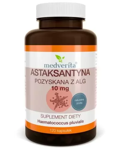 Medverita astaksantyna pozyskana z alg 10 mg 120 kapsułek zdjęcie
