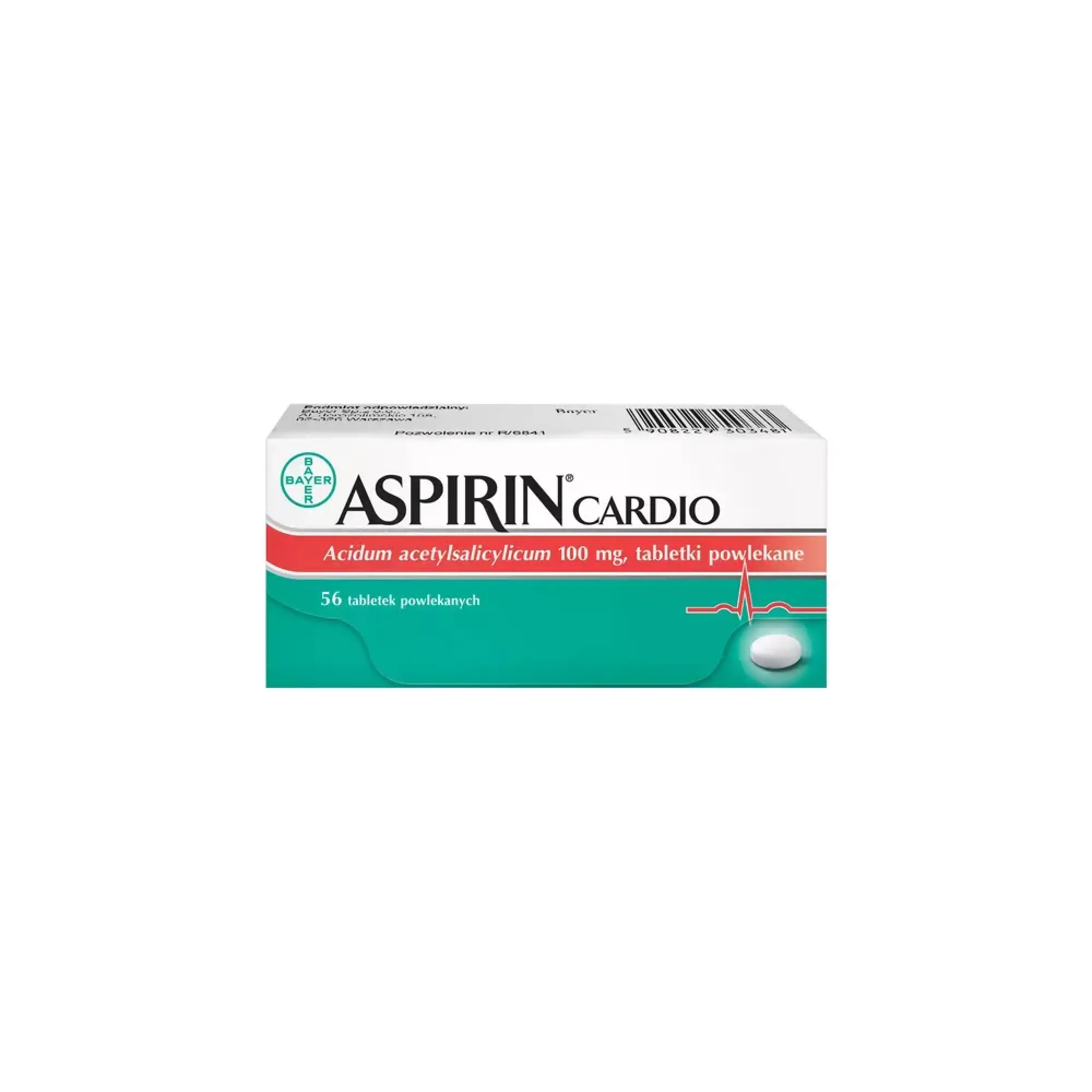 ASPIRIN Cardio, tabletki powlekane 100 mg, 56 sztuk zdjęcie