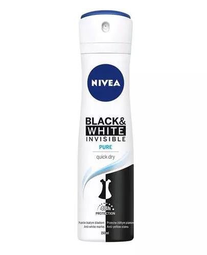 Nivea Black&White Invisible Pure antyperspirant spray 150 ml zdjęcie