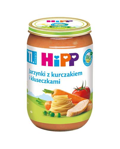 HiPP BIO od pokoleń, Jarzynki z kurczakiem i kluseczkami, po 11. m-cu, 220 g zdjęcie