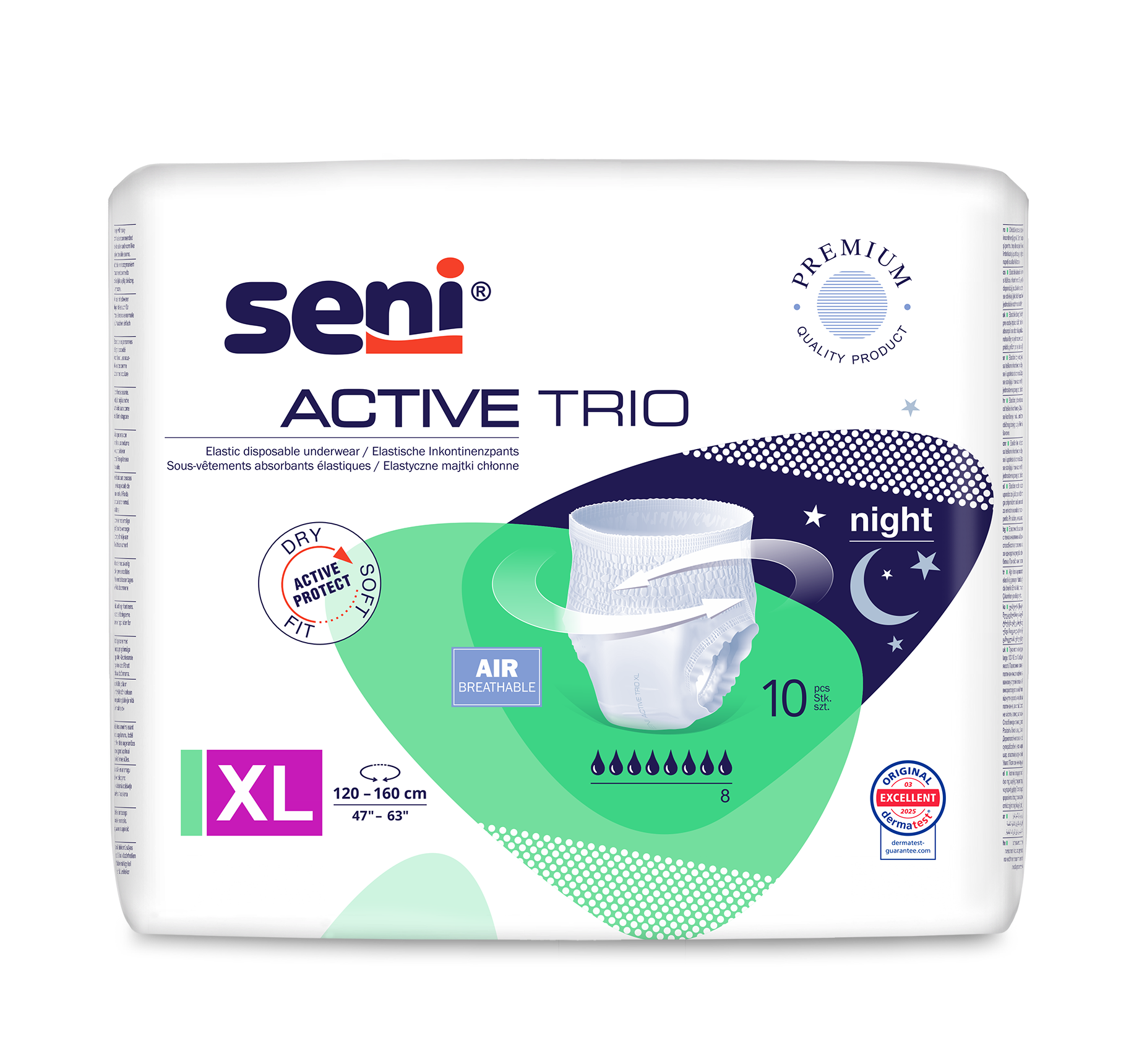 Seni Active Trio XL elastyczne majtki chłonne 10 sztuk zdjęcie