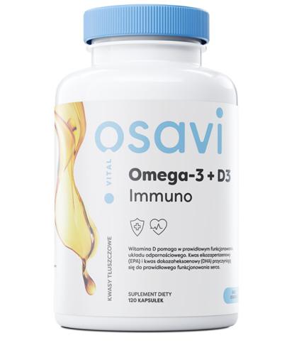 Omega-3 + D3 Immuno cytryna, 120 kaps., cena, wskazania, właściwości zdjęcie