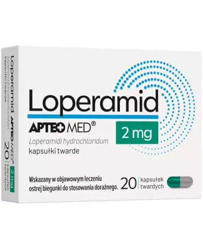Loperamid Apteo Med 2 mg 20 kapsułek twardych zdjęcie
