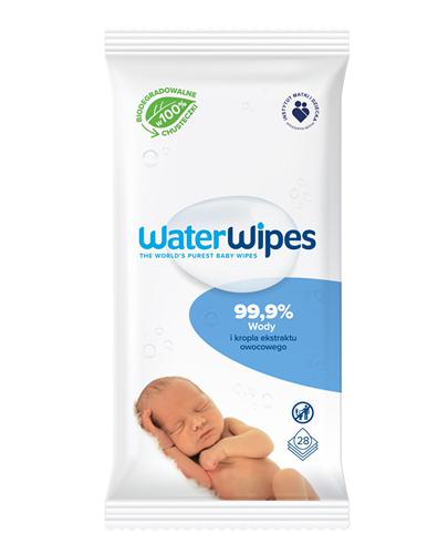 WATERWIPES Chusteczki nawilżane 100% biodegradowalne - 28 sztuk zdjęcie