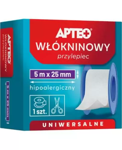 Apteo przylepiec włókninowy 5m x 25mm 1 sztuka zdjęcie