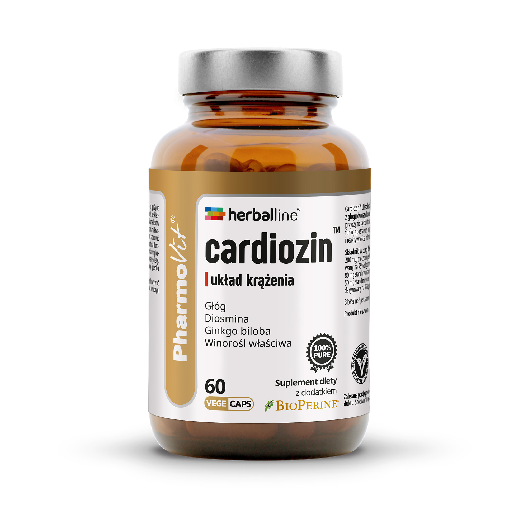 PharmoVit Herballine Cardiozin, kapsułki vege, 60 sztuk zdjęcie