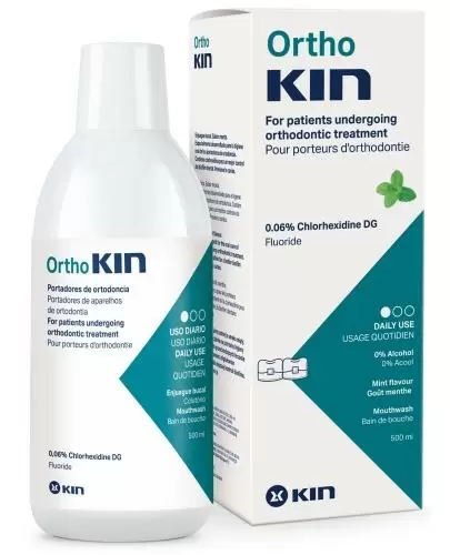 Kin OrthoKin płyn do płukania jamy ustnej smak miętowy 500 ml zdjęcie