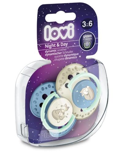 Lovi Smoczek silikonowy dynamiczny 3-6m Night&Day Boy 2 sztuki zdjęcie