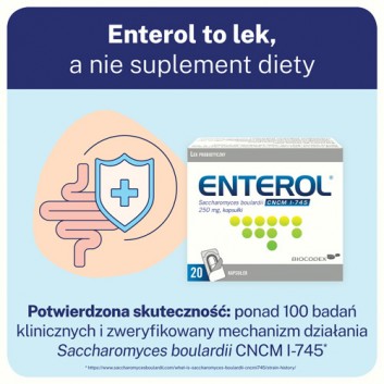 Enterol 250 mg 20 kapsułek
