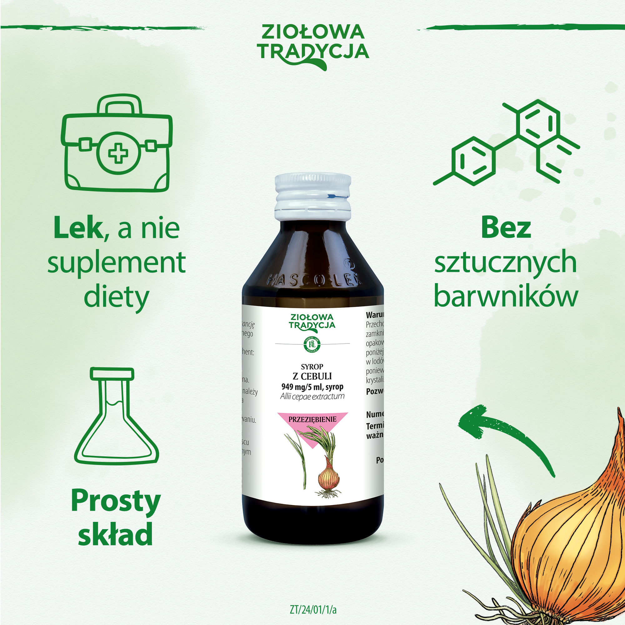 ZIOŁOWA TRADYCJA Syrop z cebuli, 125 g 