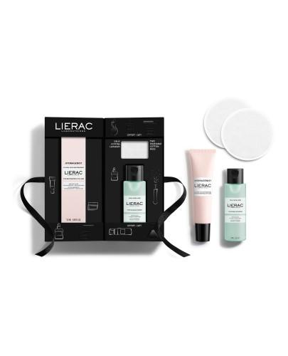 LIERAC ZESTAW HYDRAGENIST Nawilżający krem pod oczy, 15 ml, Woda micelarna, 50 ml, Płatki kosmetyczne wielokrotnego użycia, 2 sztuki zdjęcie
