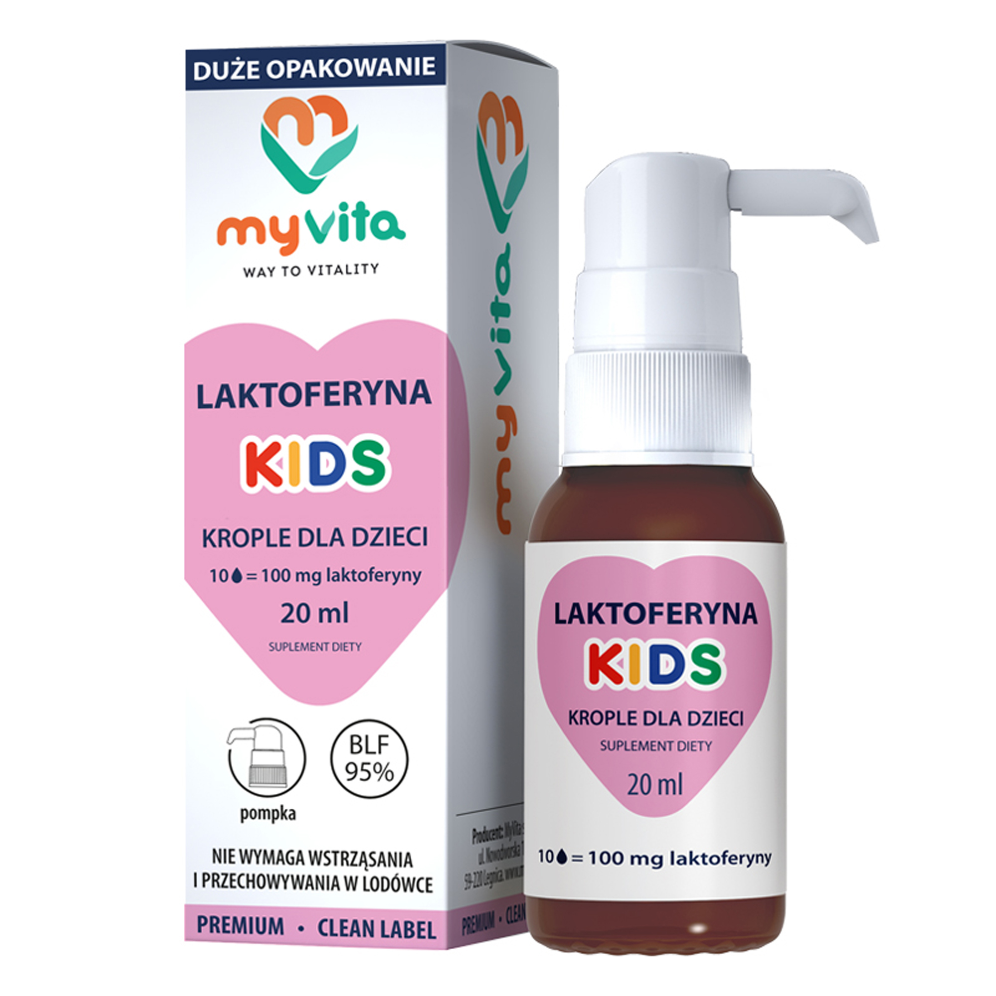 MyVita, Laktoferyna Kids Krople Xl, krople, 20 ml zdjęcie