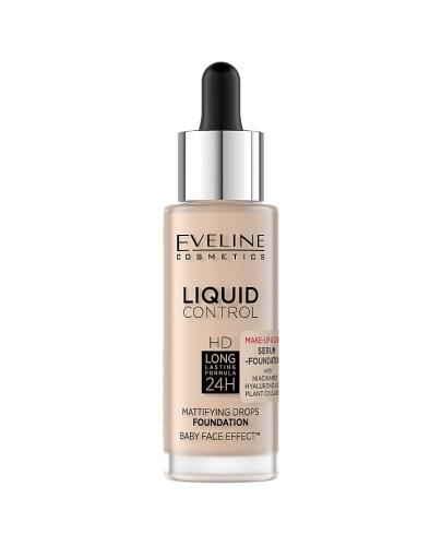Eveline Liquid Control HD Matujący Podkład do twarzy z niacynamidem 02 soft porcelain, 32 ml zdjęcie