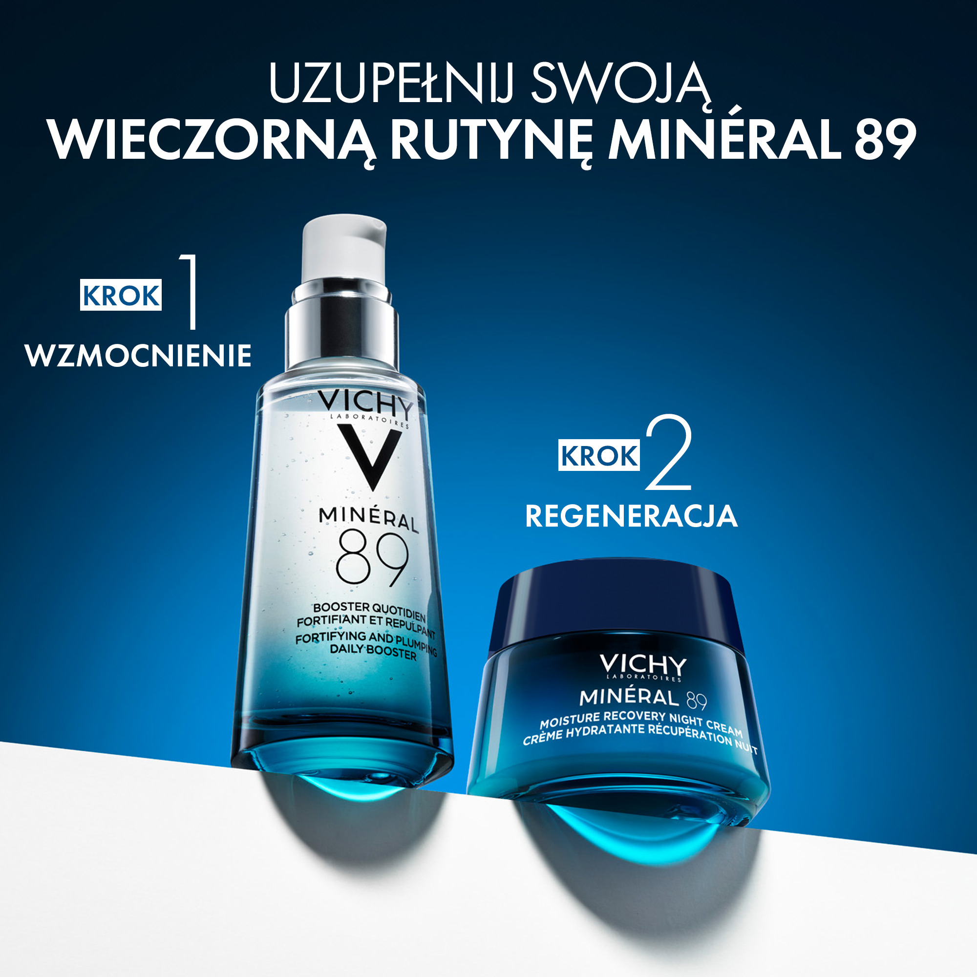 Vichy Mineral 89, nawilżająco-regenerujący krem na noc z melatoniną, 50 ml