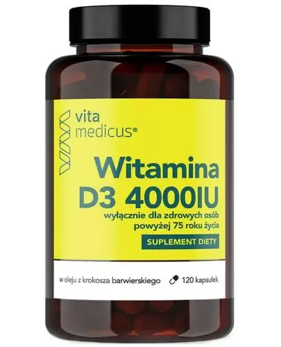 VitaMedicus witamina D3 4000UI 120 kapsułek zdjęcie
