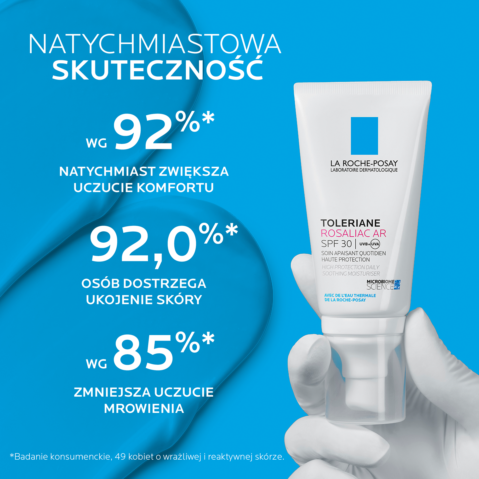 La Roche Posay, Toleriane Rosaliac AR UV SPF30, Kojący krem nawilżający na dzień, 50 ml