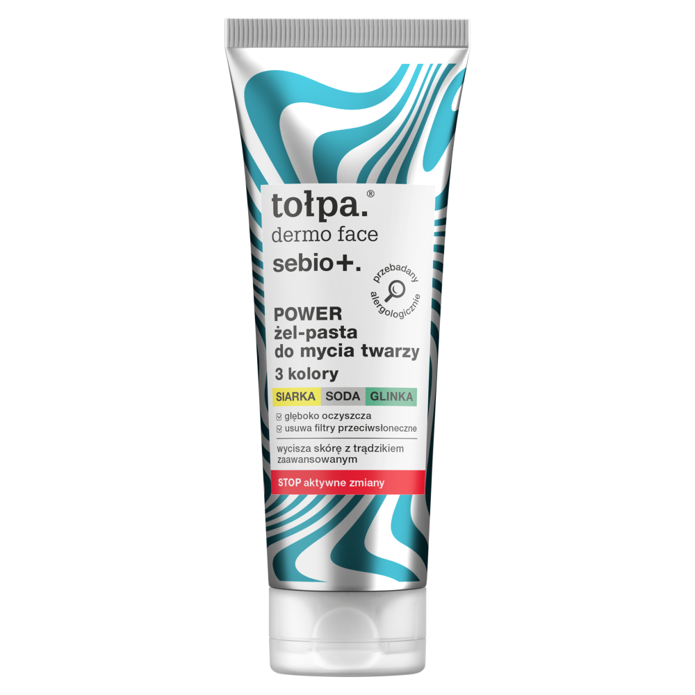 Tołpa Dermo Face Sebio+ Power Żel-Pasta, do mycia twarzy 3 kolory, 100 ml zdjęcie