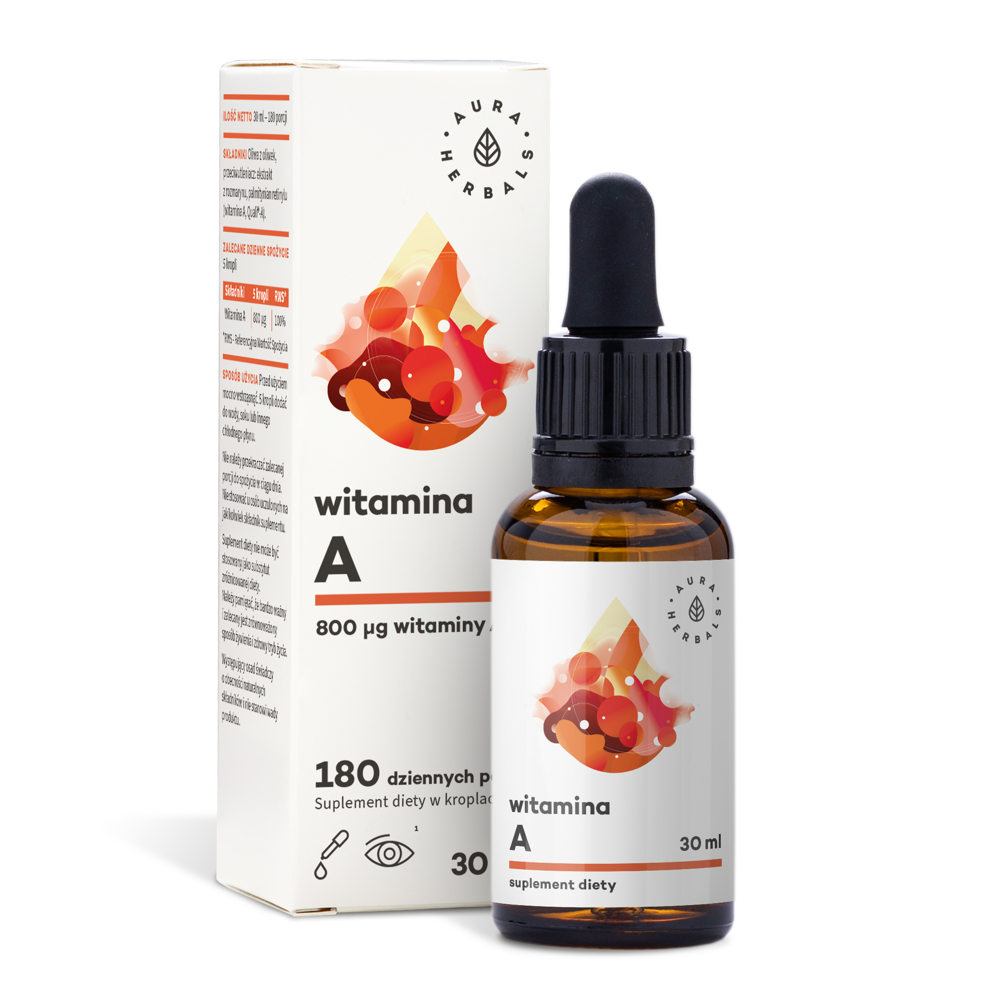 Aura Herbals Witamina A krople 30 ml zdjęcie