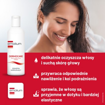 Emolium Dermocare, nawilżający szampon do włosów, 200 ml